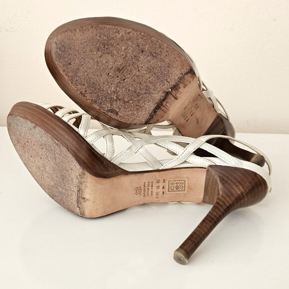 🌼ALDO Pearl White Strappy Slingback Heel Sandals - Picture 8 of 10